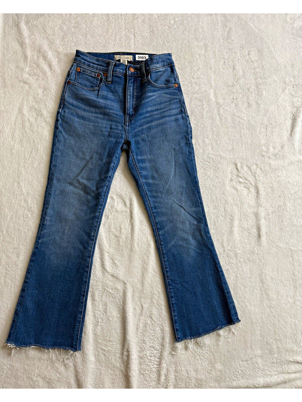 Madewell Womens Cali Demi Bootcut Jeans 24 Blue Medium Wash High Rise Denim